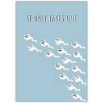 It Only Takes One Humorous Fertility Support Card for IVF and Encouragement