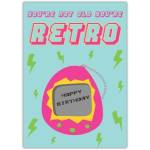 Retro 90s Gaming Style Birthday Card You're Not Old You're Retro