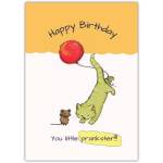 Happy Birthday Fun Cat and Mouse Prankster Birthday Greeting Card