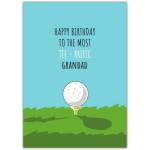 Happy Birthday Tee-rific Grandad Golf Themed Birthday Card