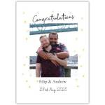 Personalised Congratulations Card for Couples with Custom Photo and Text for Any Occasion