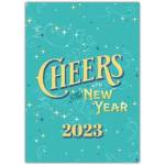 Cheers to the New Year 2023 Sparkling Celebration Greeting Card