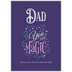 Personalised Dad You Are Magic Father's Day Greeting Card with Custom Names