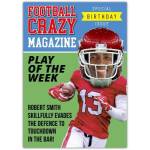 Personalised Football Crazy Magazine Style Birthday Card with Photo and Name