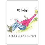 70th Birthday Card It Takes a Long Time to Grow Young Humorous Design