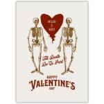 Personalised Till Death Do Us Part Skeletons Valentine's Day Card