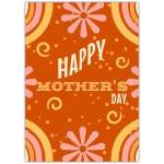 Happy Mother's Day Retro Floral Card