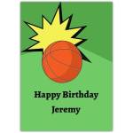 Personalised Basketball Themed Happy Birthday Card for Sports Fans