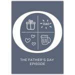 Father’s Day Card with Gift Beer Hearts Design Personalised Inside and Cover