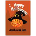 Personalised Happy Halloween Pumpkin Jack O Lantern Greeting Card