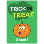 Trick Or Treat Pumpkin  Card