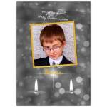 Personalised First Holy Communion Card with Photo and Candle Design for Boys