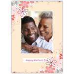 Mothers Day Photo Flower Corners Greeting Card