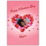 Valentines Day Heart Bubbles Photo Upload Greeting Card