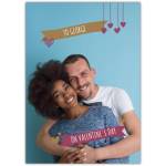Valentines Day Large Photo Hearts Greeting Card