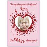 Valentines Girlfriend Heart Photo Greeting Card