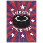 America PUCK YEA! Funny Greeting Card