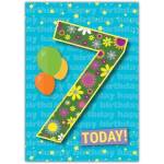 Happy Birthday 7 Today Greeting Card