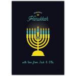 Happy Hanukkah Menorah Greeting Card