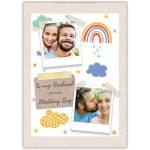 Wedding Day Scrapbook Photo Upload Greeting  Card