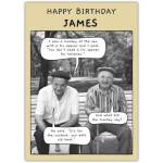 Personalised Funny Vintage Style Humorous Birthday Card for James