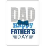 Fathers Day Blue Bow Tie Greeting Card