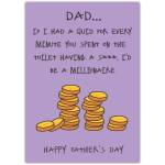 Fathers Day Rude Poo Greeting Card
