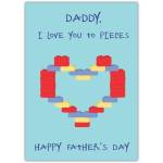 Fathers Day Lego Greeting Card