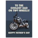 Fathers Day Biker 2 Wheels Greeting Card