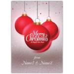 Merry Christmas Red Bauble Greeting Card