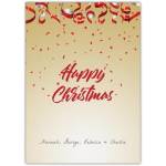 Happy Christmas Streamers Greeting Card