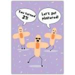 Let's Get Plastered 21st Birthday Card