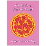 Happy Valentines Day Pizza Greeting Card