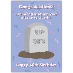 60th Birthday Rip 50s Card
