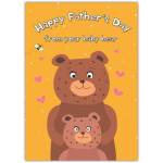 Happy Fathers Day Card from Your Baby Bear Cute Bear Family Illustration