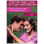 Anniversary Card For The One I Love Romantic Vintage Style Couple Design