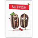 Bah Humbug Funny Christmas Sunflower Seed Character Greeting Card