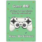10th Birthday Card with Game Controller Design for Boys Ultimate Celebration