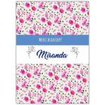 Personalised Merci Beaucoup Floral Thank You Card with Name Customisation