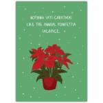 Funny Christmas Card with Poinsettia Plant Humour for Seasonal Greetings