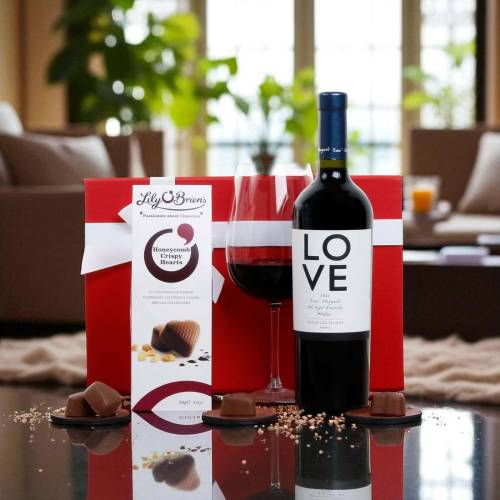 Love Malbec with Chocolate Hearts Hamper