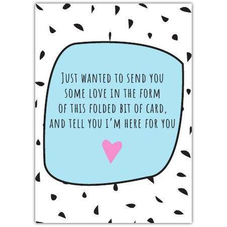 Thinking of You Card with Heart Sending Love and Support Message