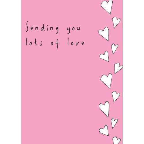 Sending Lots of Love Pink Hearts Valentine's Day Greeting Card