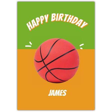 Personalised Basketball Themed Birthday Card for Kids and Adults