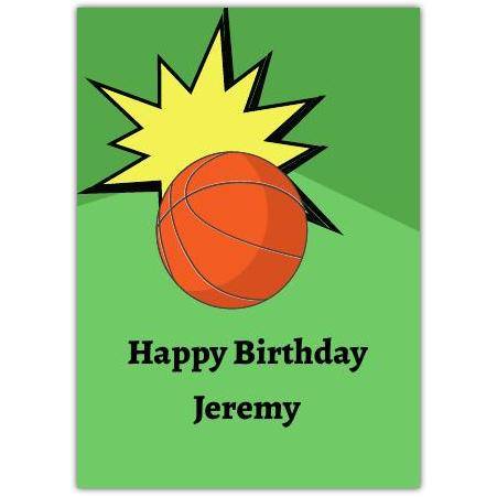 Personalised Basketball Themed Happy Birthday Card for Sports Fans