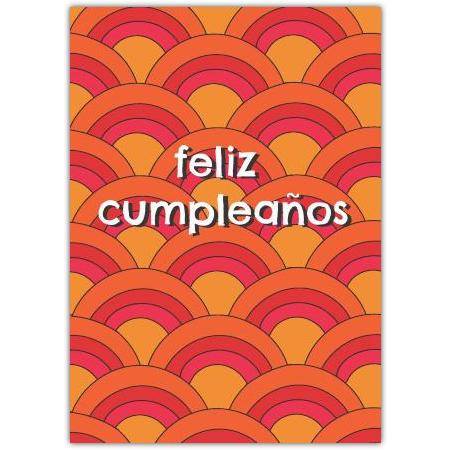 Retro Style Feliz Cumpleaños Spanish Birthday Greeting Card