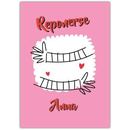 Repurposing Hug Arms Illustration Pink Encouragement Greeting Card