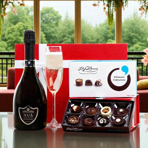 Italian Nua Prosecco & Irish Chocs in Gift Box