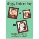 Happy Fathers Day Personalised Photo Card Thanks Dad for Your Part in My Creation