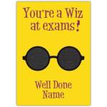 Congratulations Exam Success Card Personalised Well Done Youre a Wiz at Exams
